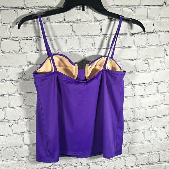 J. Crew Women's Purple Underwire Swing Tankini Swimsuit swim Top size 6 NEW - Picture 6 of 16
